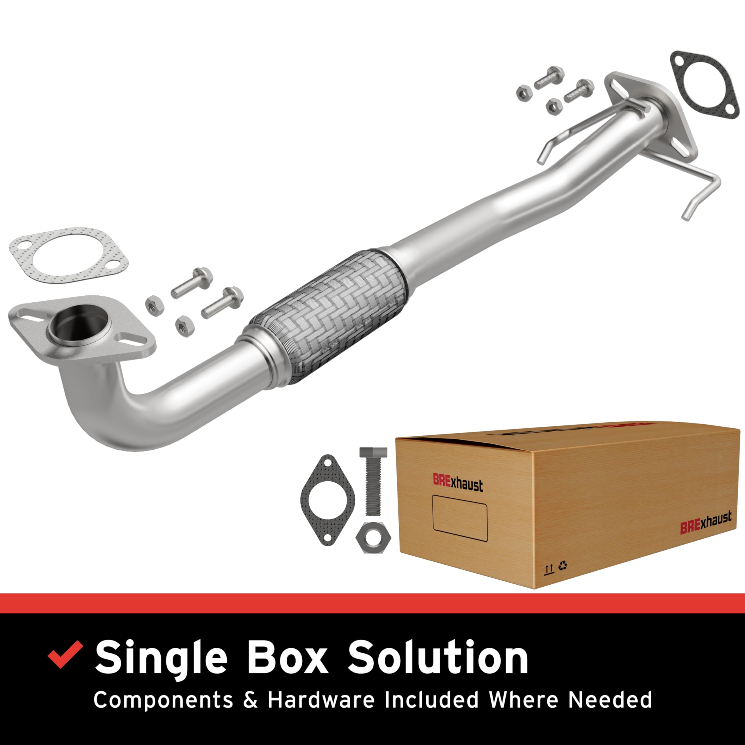 Replacement BRExhaust Front Pipe Kit 107-0152: Direct-Fit, Compatible with 02-07 Lancer 2.0L