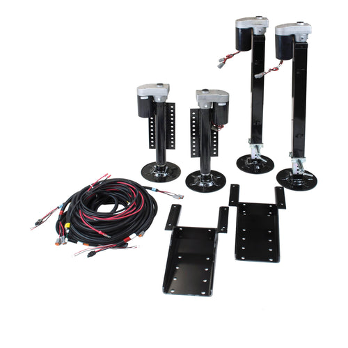 Lippert 4-Point Ground Control 3.0 Automatic 5th Wheel RV Leveling System with 15,500-lb. Total Lift Capacity, Wireless Remote, Hall Effect Technology, Auto-Hitch Memory - 358590