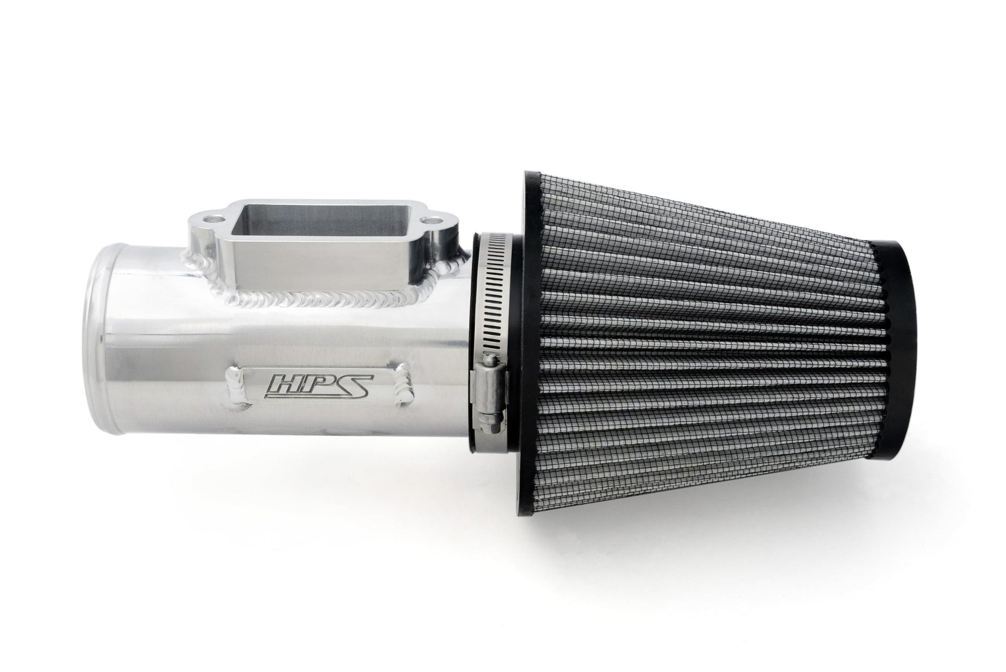 3" HPS Polished Aluminum MAF Sensor Housing with HPS-4326 Cone Air Filter Compatible for Lexus Toyota 2JZ 1MZ 1UZ Engine, MAFT-1604