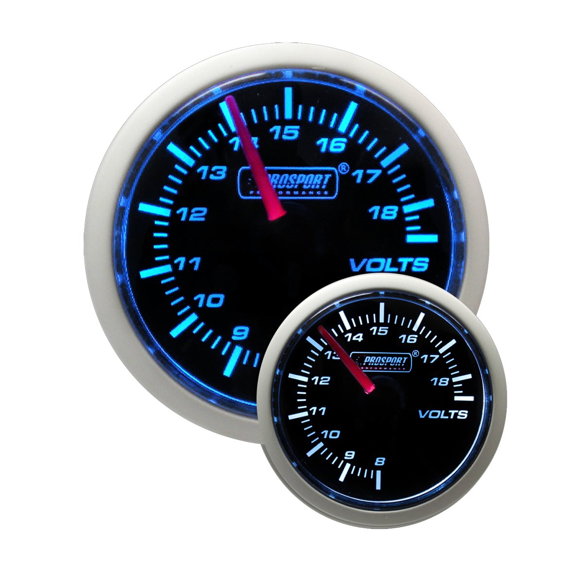 Electrical Volt Gauge- Blue/White Performance Series 52mm (2 1/16")