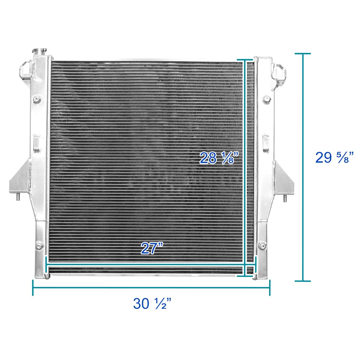 2-Row Aluminum Performance Cooling Radiator SPEC-D TUNING Compatible with 2003-2010 Dodge Ram 3500 5.9L 6.7L Cummins