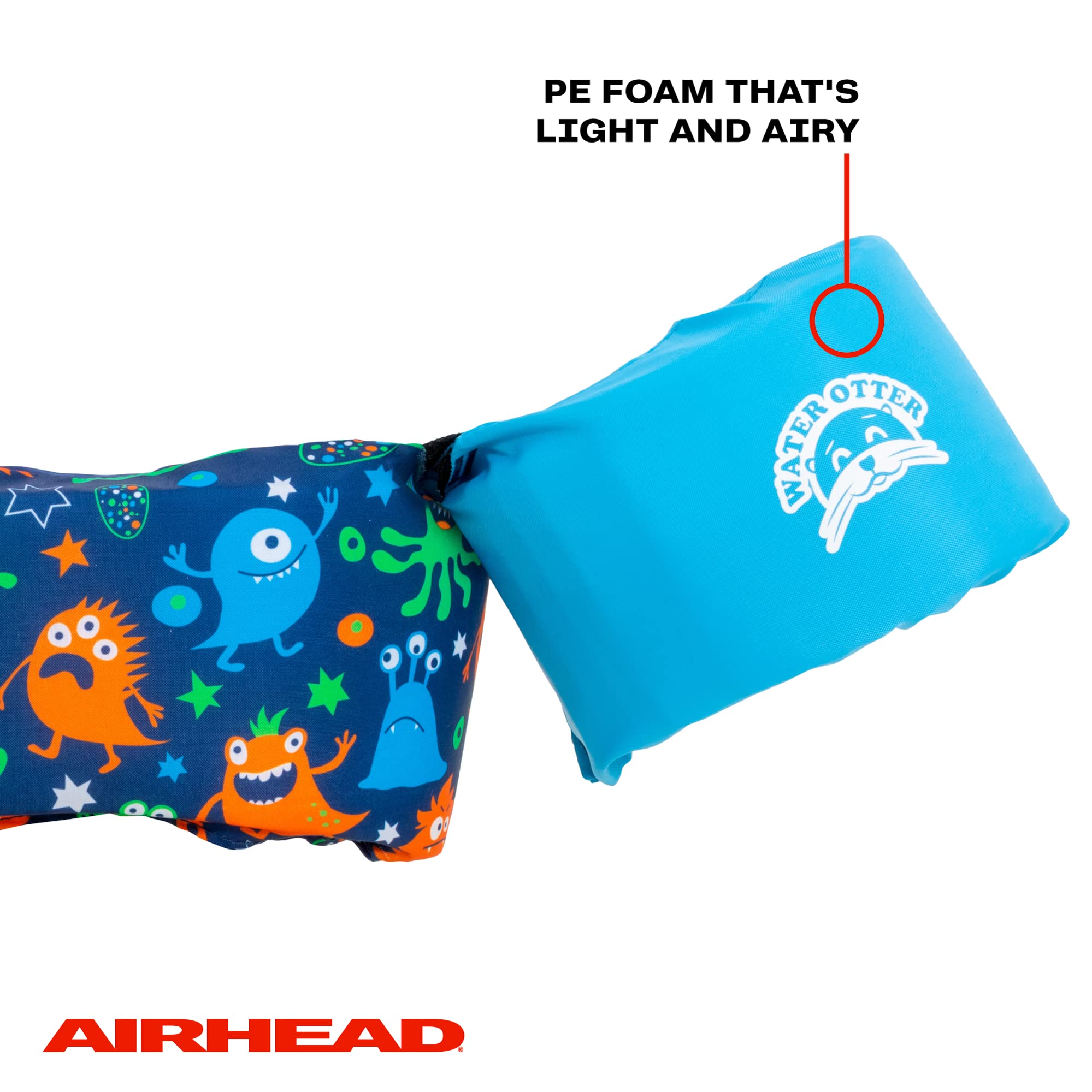 Water Otter Classic Airhead Life Jacket, Flotation Devices for Kids, Monster