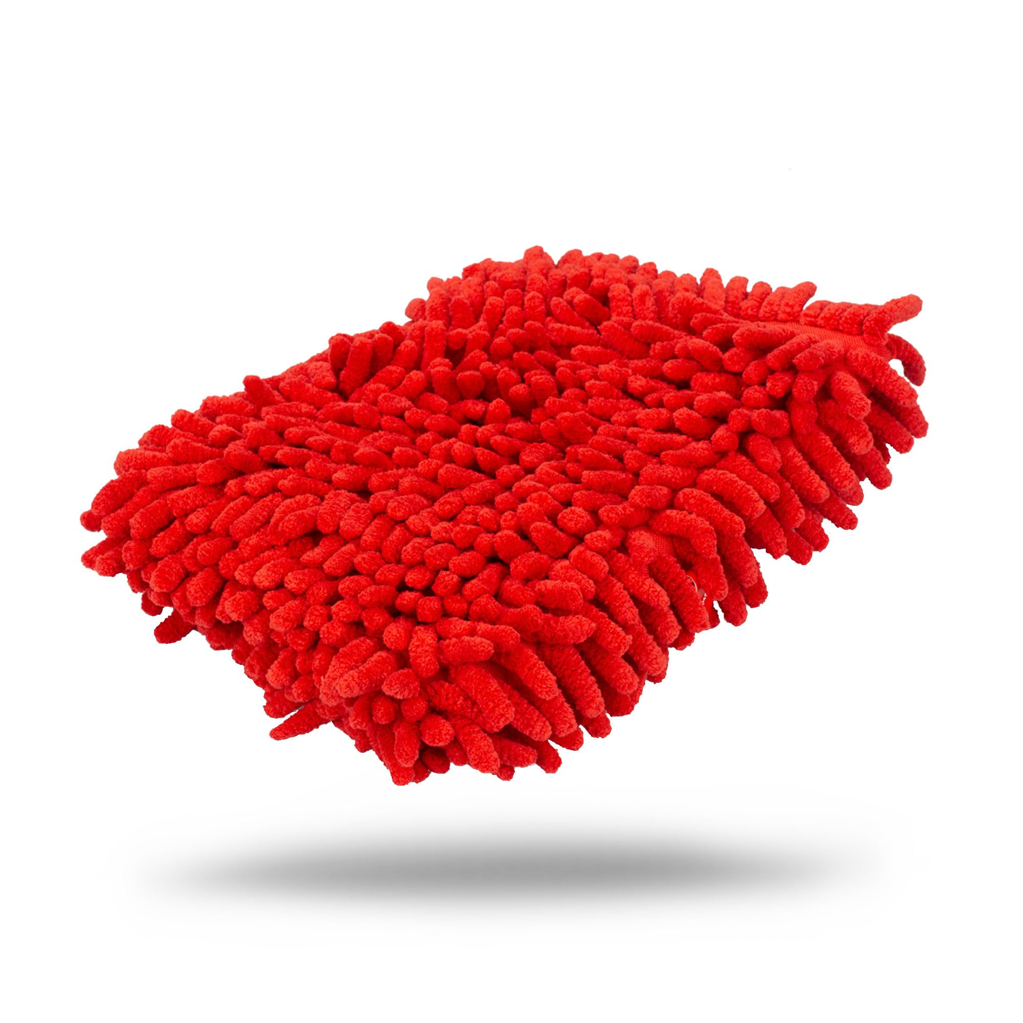 Maxshine Red Chenille Universal Microfiber Wash Pad | Professional High-Efficiency Car Wash Pad & Mitt Alternative | Scratch-Free Microfiber Cleaning Pad for Cars, Trucks, SUVs, Boats & RVs