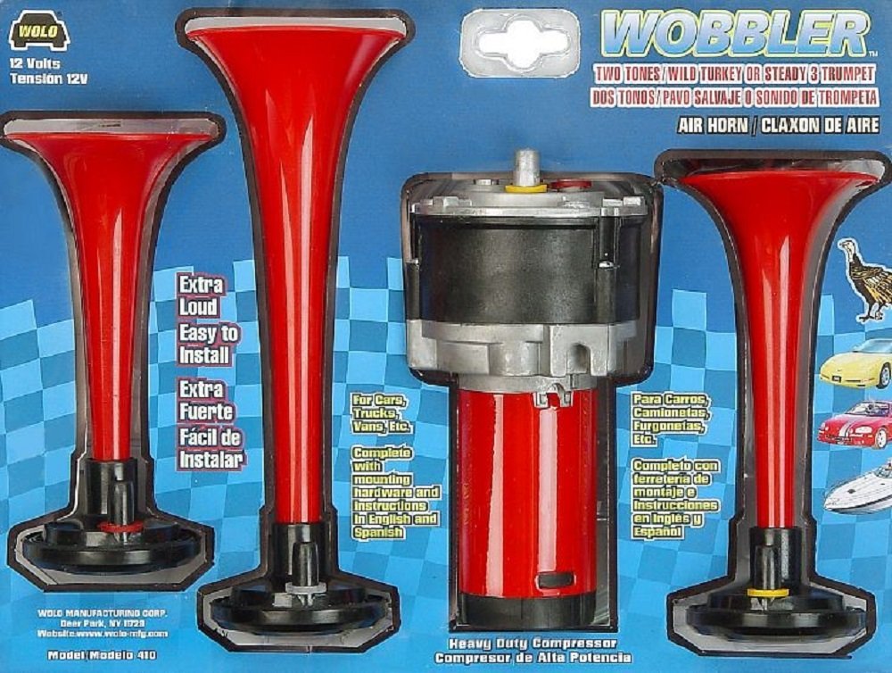 Wolo Wobbler (410) Wild Turkey Air Horn - 12 Volt, Two Tone