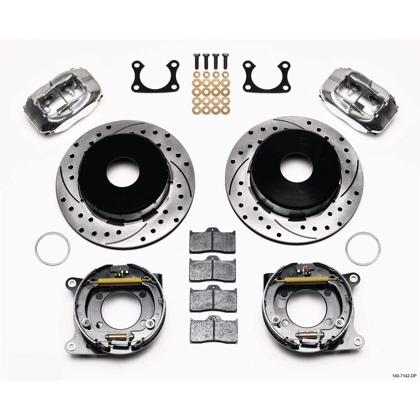 WILWOOD FDL 140-7142-DP P/S P-B Kit, Drilled, Polished Big Ford 2.36" Offset, Currie, Blank