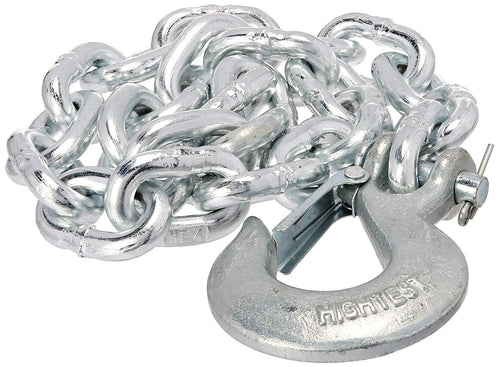 11275 Buyers Products Class 4 Trailer Safety Chain with Removable Clevis Slip Hook, 3/8" x 35" 43 Proof Coil, Zinc Plated Carbon Steel, 15,000 lb MGTW, Heavy Duty Towing Safety Chain