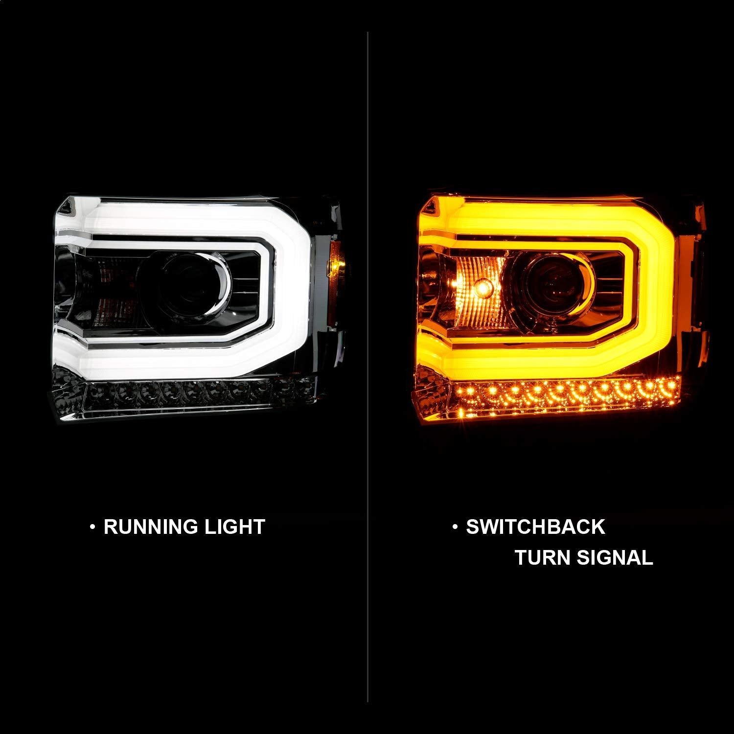 Projector Headlamps ANZO USA 111488 Fits GMC Sierra 1500