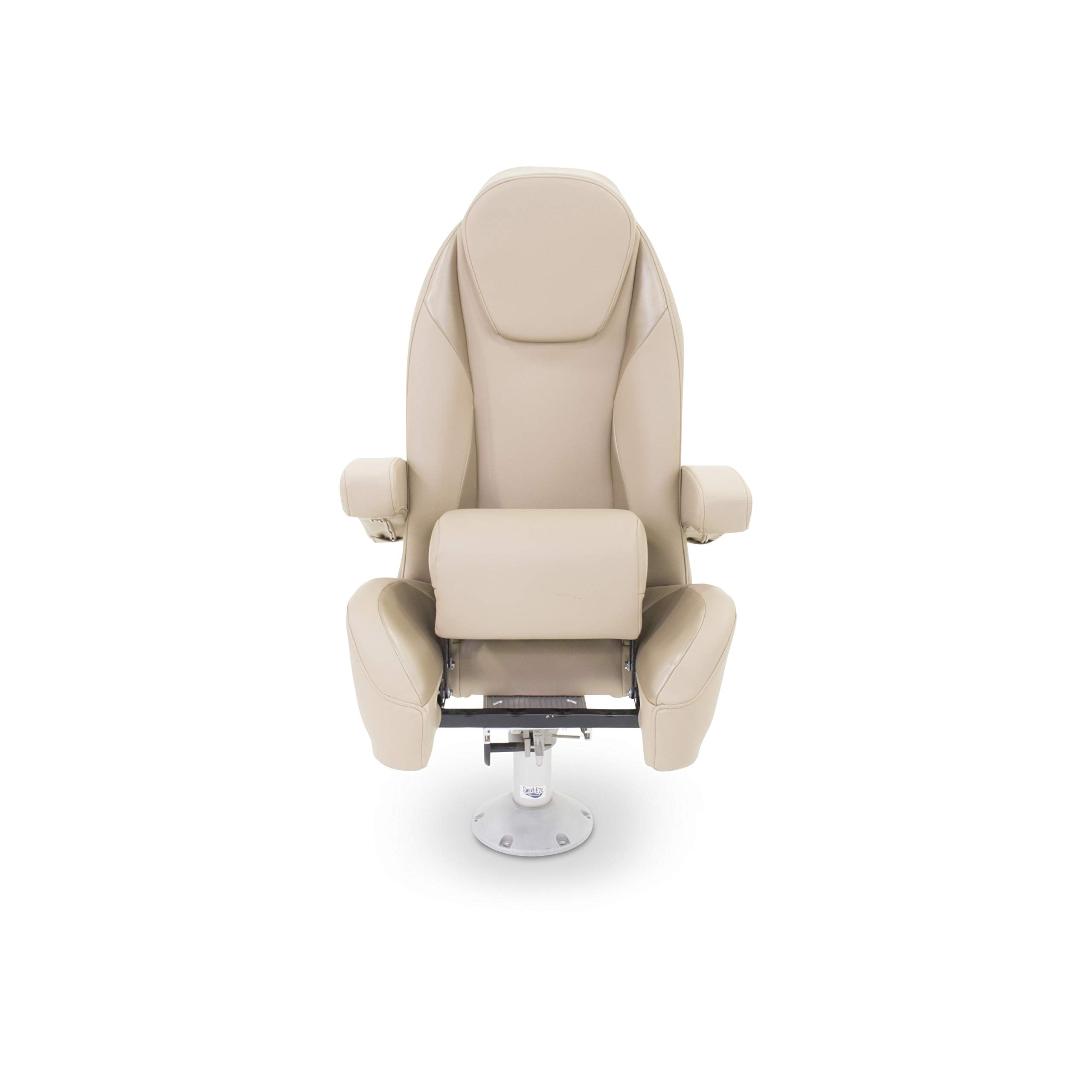 High back TAYLOR MADE PRODUCTS recliner with flip up bolster pontoon helm seat