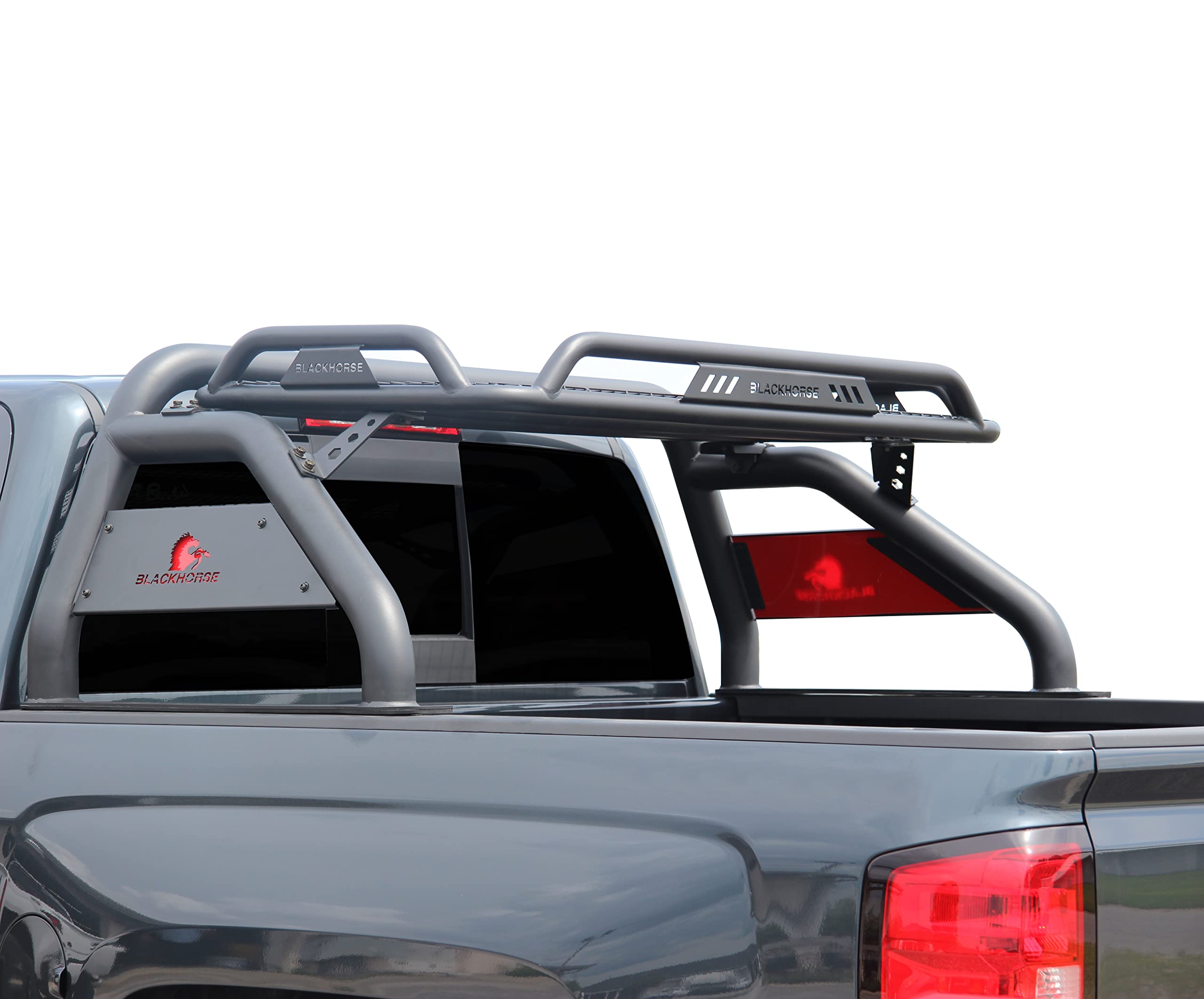 Atlas Roll Bar Black Black Horse Compatible with 1999-2023 Ford F-250 Super Duty|1999-2023 Ford F-350 Super Duty|1999-2023 Ford F-450 Super Duty-RB-BA15B