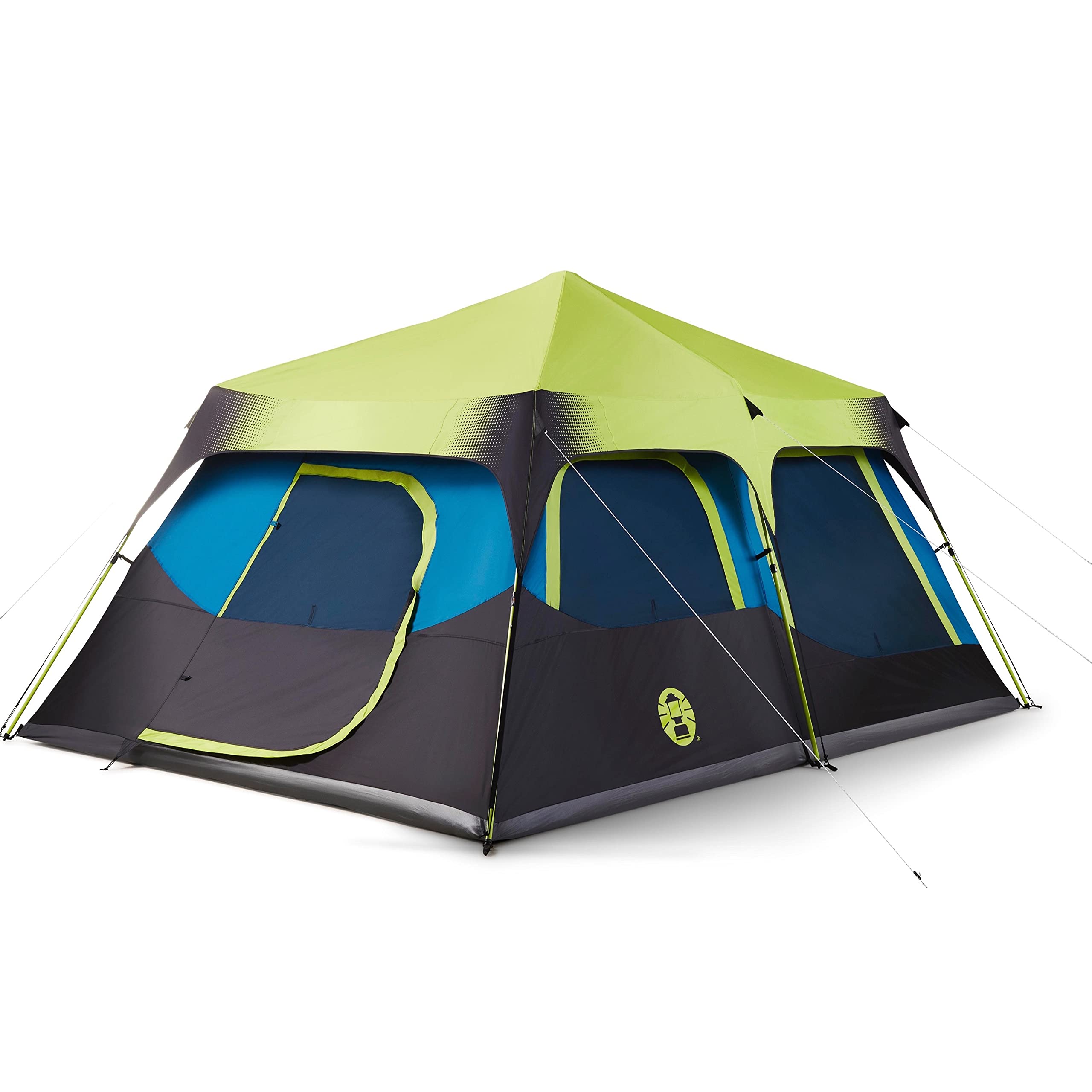 Coleman Instant Camping Tent 4/6/8/10 Person with 1-Minute Setup, Large Family Tent with Pre-Attached Poles, Air Vent, & Carry Bag, Sets Up in About 60 Seconds