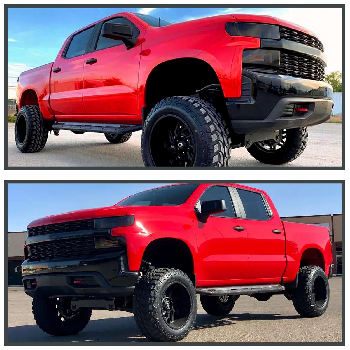 Black Smoke Halogen Type SPEC-D TUNING Headlights Compatible with 2019-2021 Chevy Silverado 1500, 2022 Chevy Silverado 1500 LTD Left + Right Head Lamps Assembly w/o LED