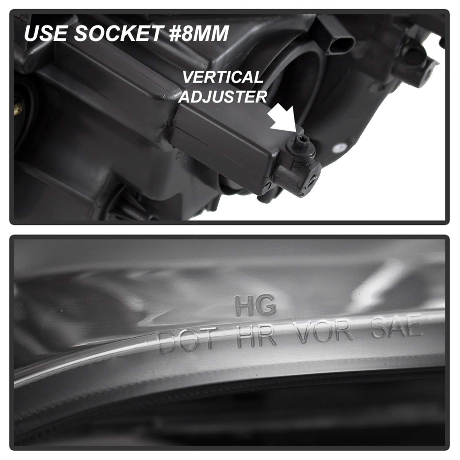 OEM Style Xtune Headlight (HD-JH-CHRTC08-OE-R) (OE)