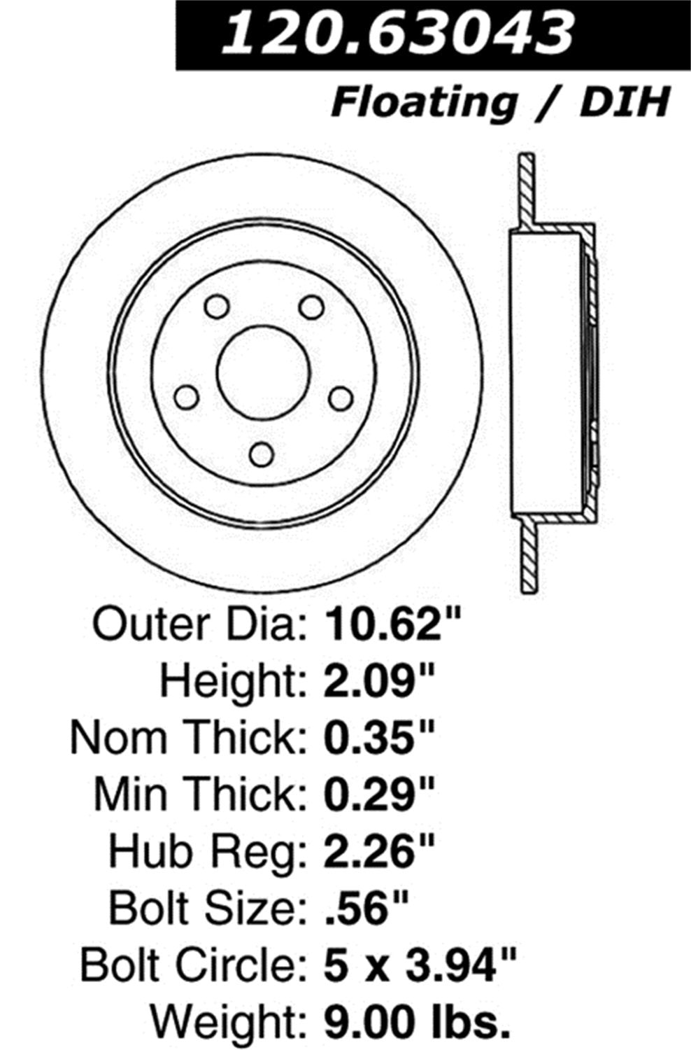 Sport Drilled/Slotted Brake Rotor StopTech 127.63043L (Rear Left), 1 Pack