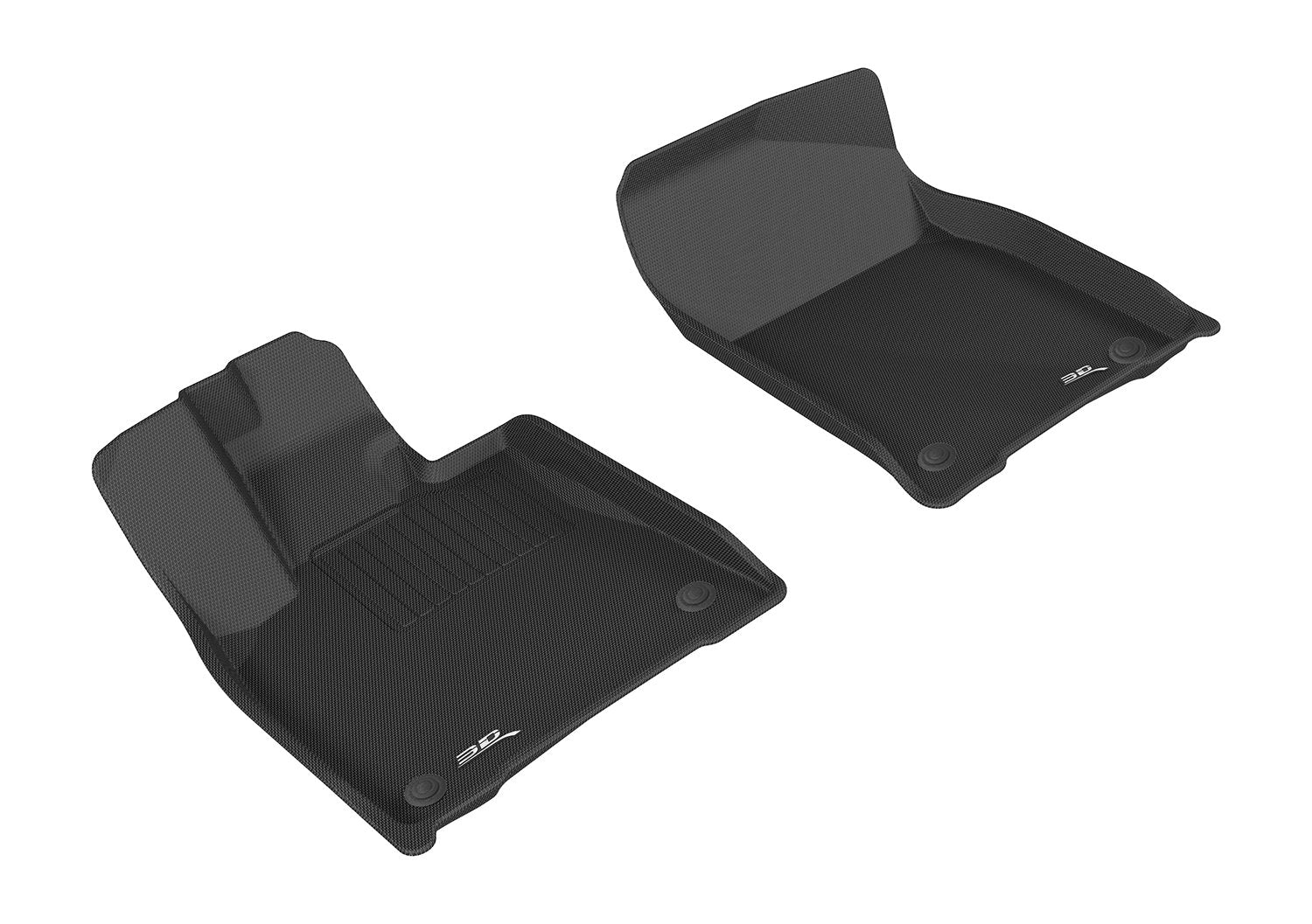 3D MAXpider Custom Fit Front Row All-Weather Floor Mat for Select Lexus RX/ RX Hybrid Models - Kagu Rubber (Black)