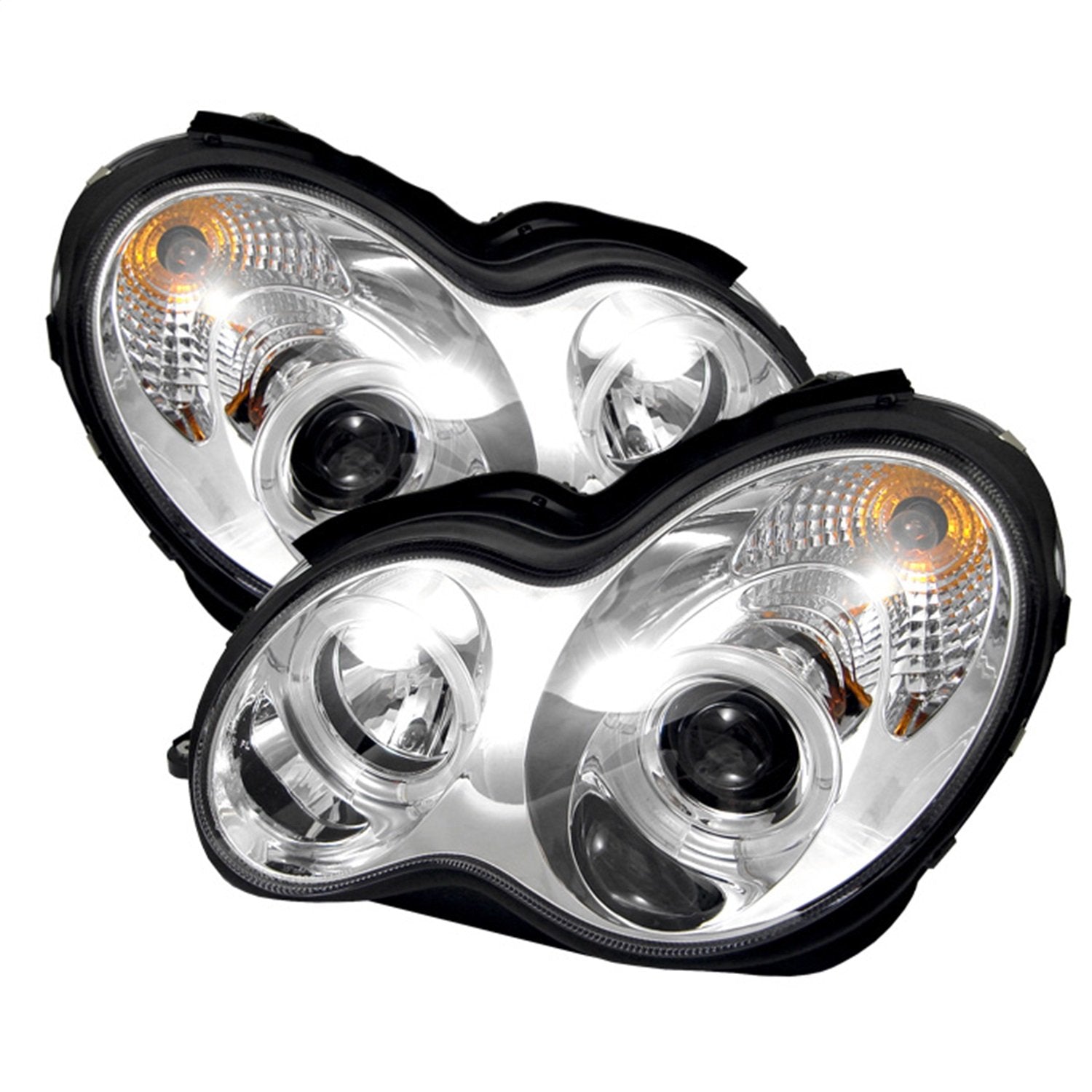 Auto Spyder 5011268 LED Halo Projector Headlights Chrome/Clear