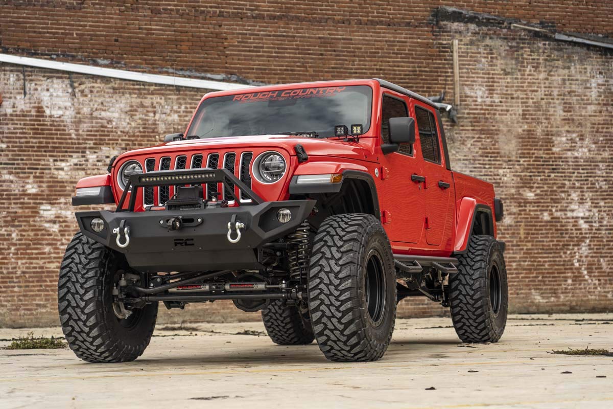 Quad LED Light Pod Kit Rough Country w/White DRL for 18-23 Jeep JL/JT - 70824