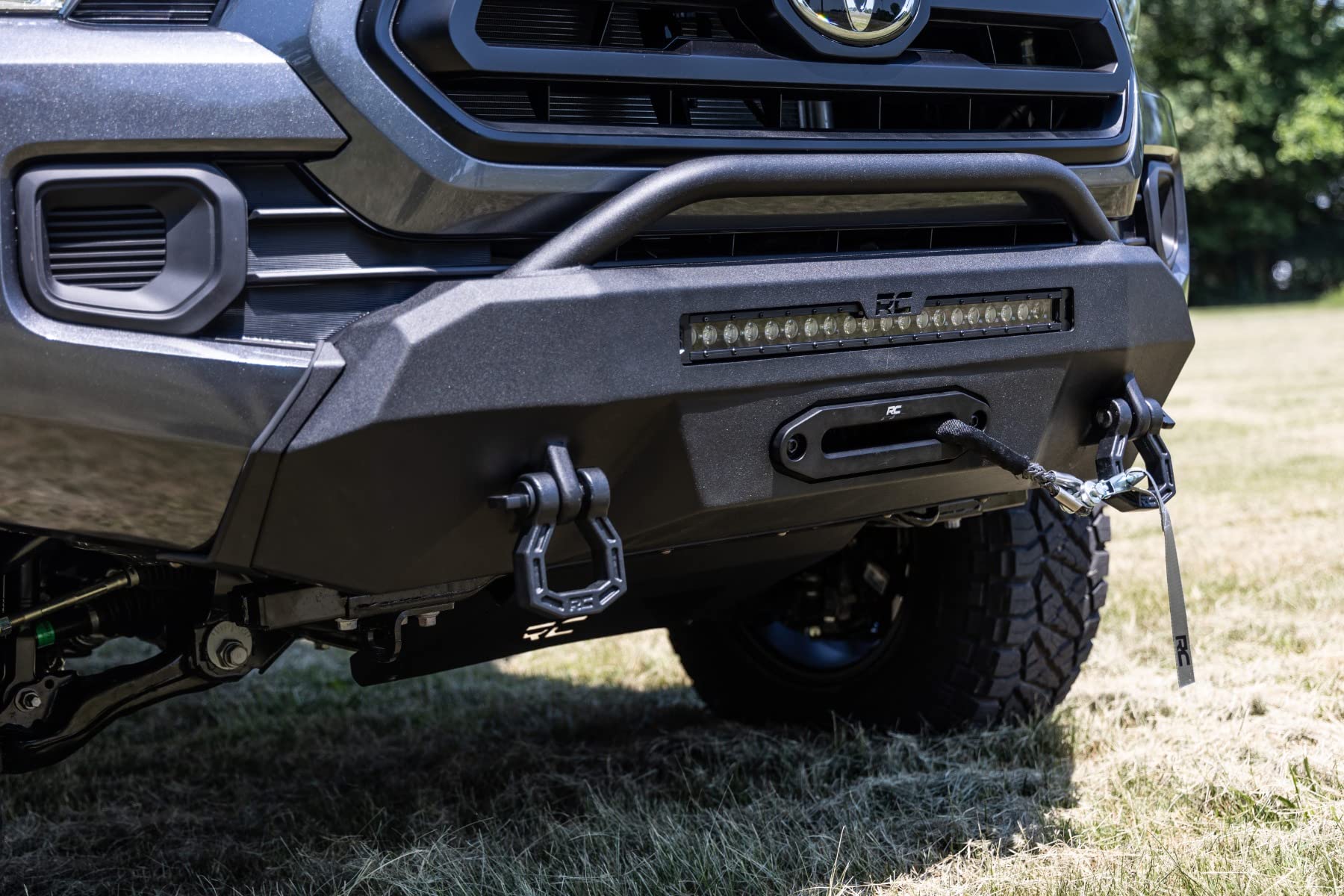 Rough Country LED Front Bumper DRL w/Black Series for 16-23 Tacoma - 10724