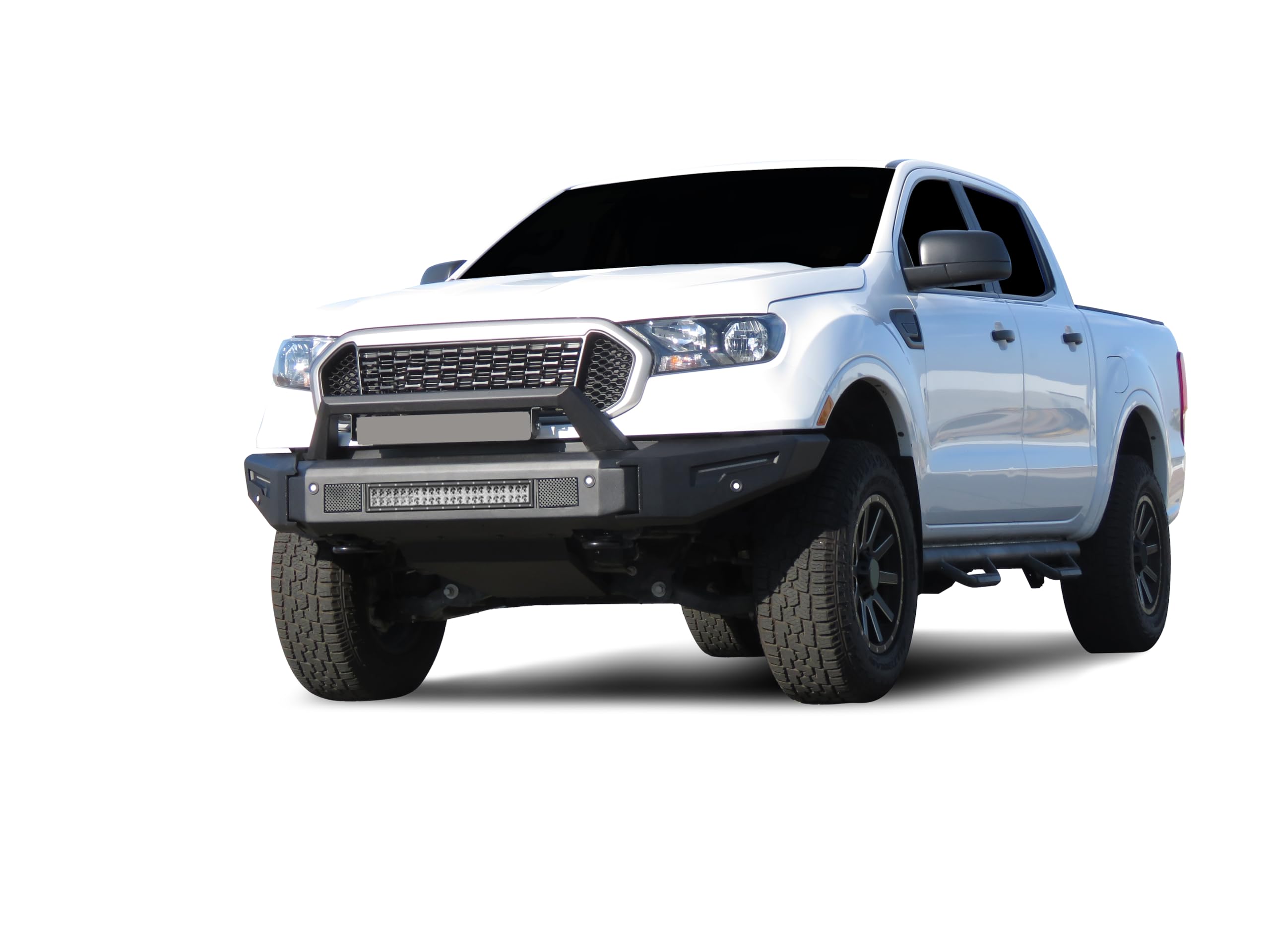 Modular Black Horse Armour II Heavy Duty Front Bumper Matte Black Compatible with 2019-2023 Ford Ranger-AFB-FR19-K1
