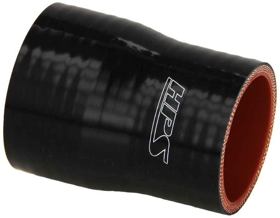 HPS HTSR-175-200-BLK High Temperature 4-ply Reinforced Silicone Reducer Coupler Hose, 80 PSI Maximum Pressure, 3" Length, 1-3/4" > 2" ID, Black