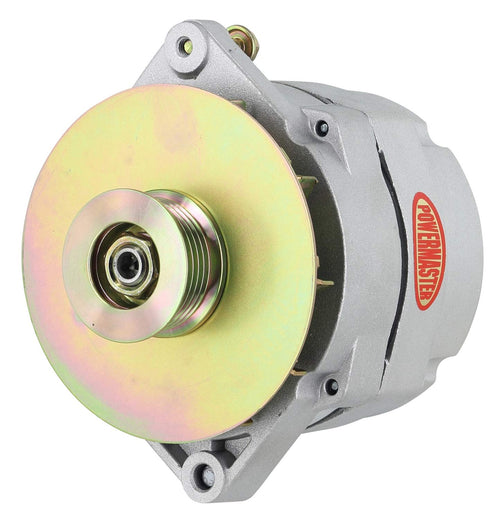 8-46140-347 Powermaster Natural Alternator (Upgrade 150A 6 Groove Pulley & Baffle 1 Wire Motorola Replacement 1" Mating flange)