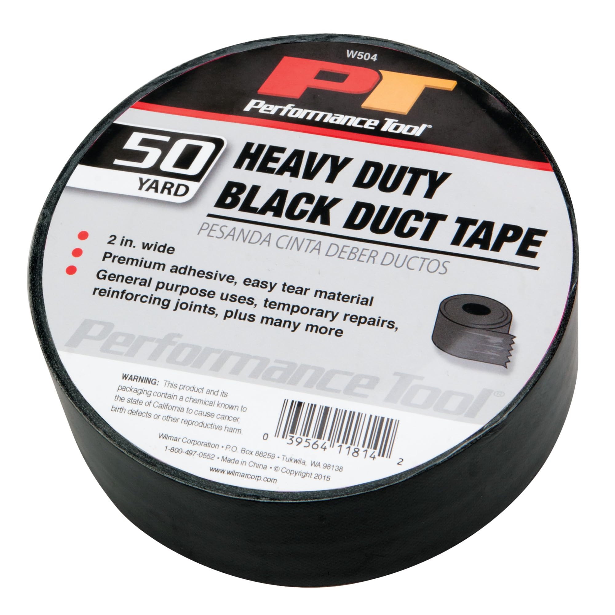 W504 Performance Tool 50 Yard Heavy Duty 17 Mil Black Duct Tape