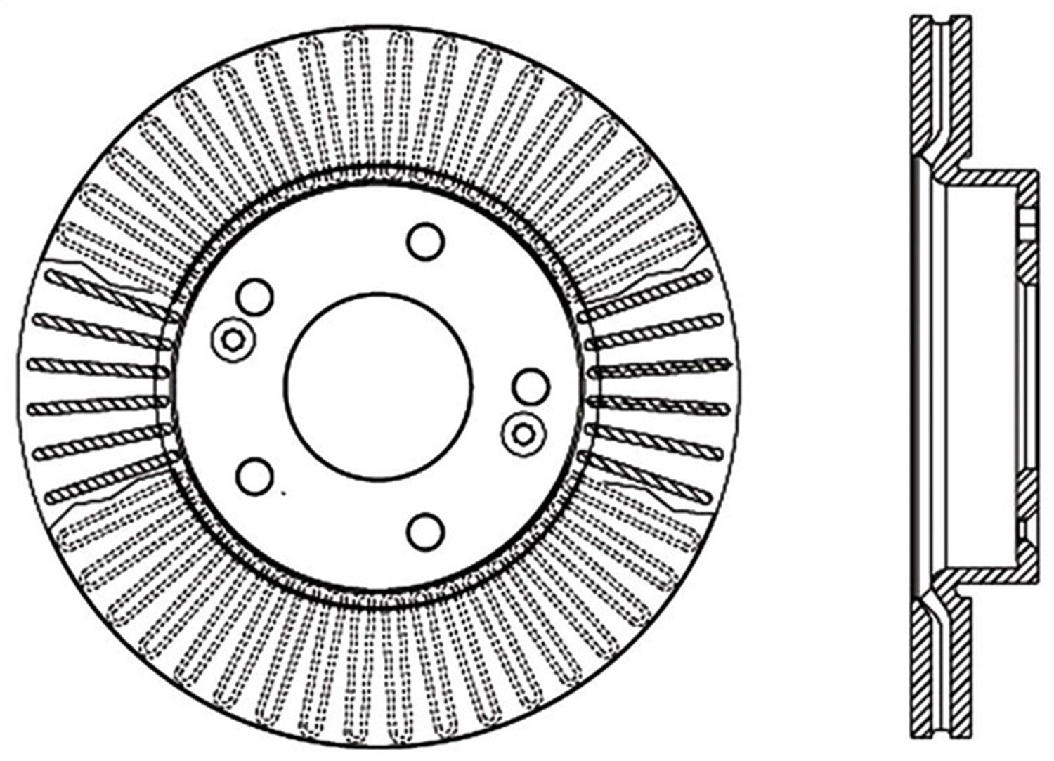 Sport Drilled/Slotted Brake Rotor StopTech 127.50026R (Front Right), 1 Pack