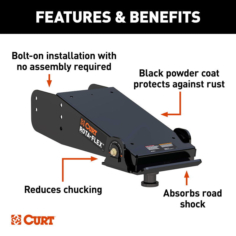 Curt Lippert Components 328330 18K Rota-Flex Rubberized Fifth Wheel Pin Box