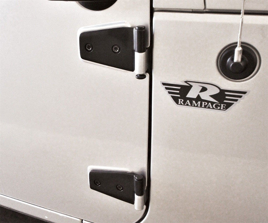 Door Hinges RAMPAGE PRODUCTS for Jeep Wrangler JK | 4-Piece Set, Stainless Steel, Black | 87641 | Fits 2007-2018 Jeep Wrangler JK/JKU