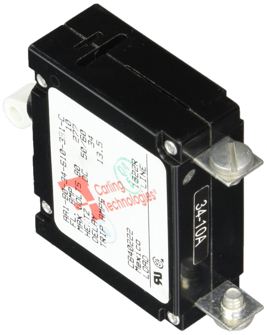 10 Amp DC Toggle Type Circuit Breaker, Sierra International CB40220 White