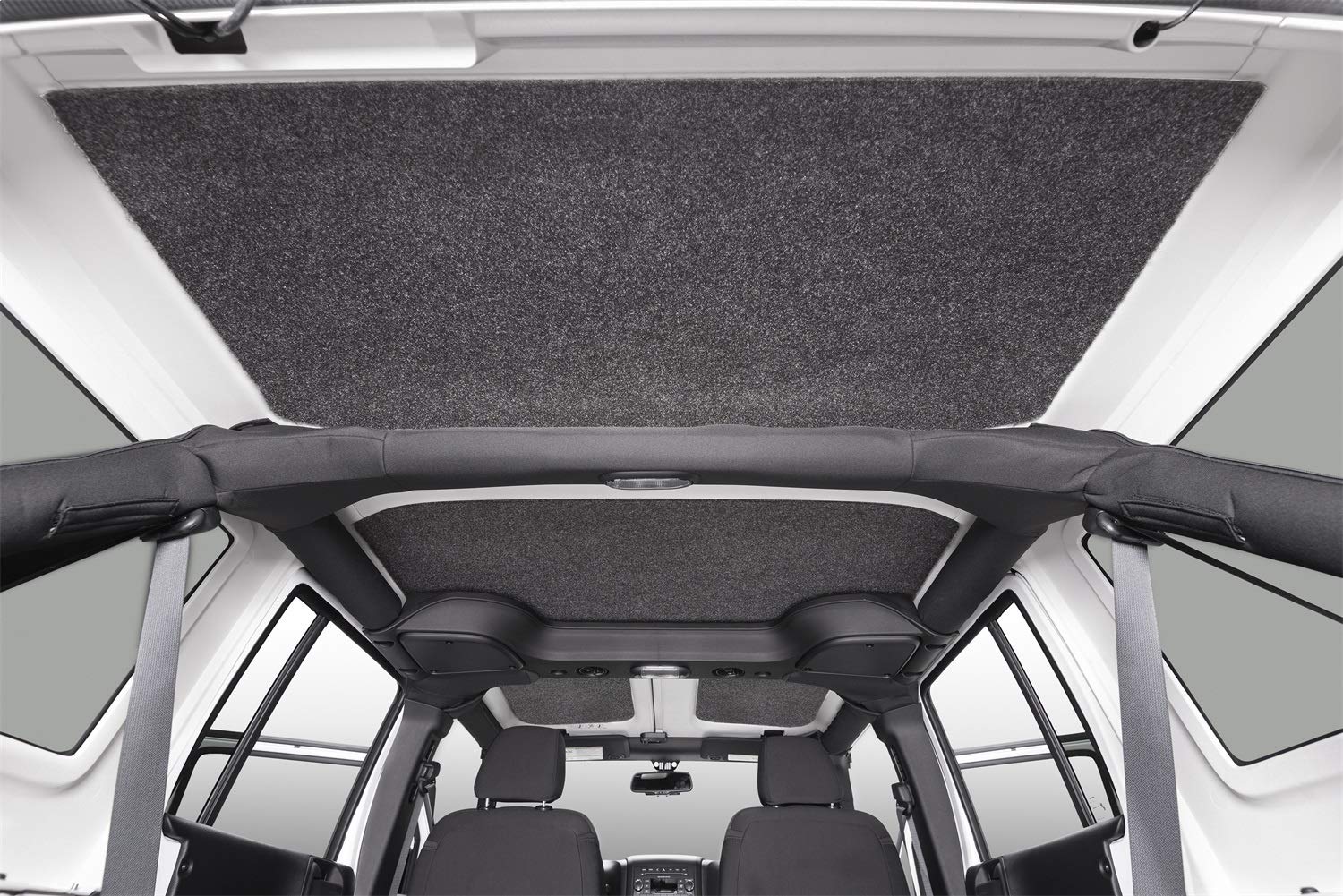 Jeep Headliner - Bedrug | 2011 - 2018 Jeep Wrangler JK 2 Door, Custom cut, Grey - 4 pc. | HLJK112DRK
