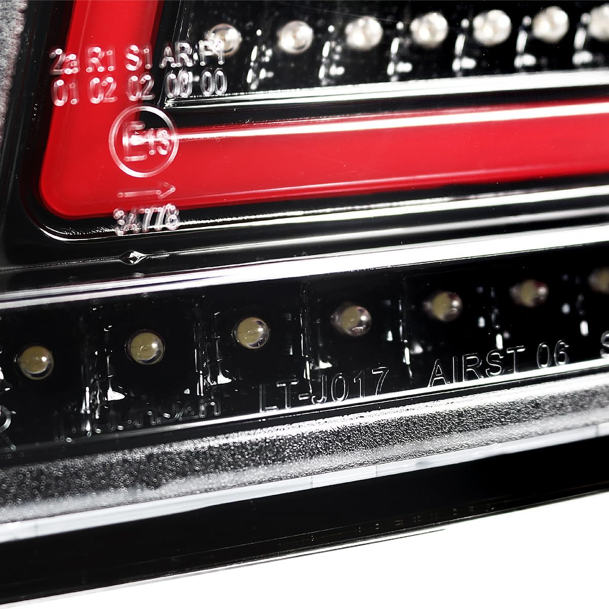 Jet Black Housing SPEC-D TUNING Red LED Bar Tail Lights Compatible with 2006-2011 Mercedes-Benz W164 ML-Class, Left + Right Pair Assembly