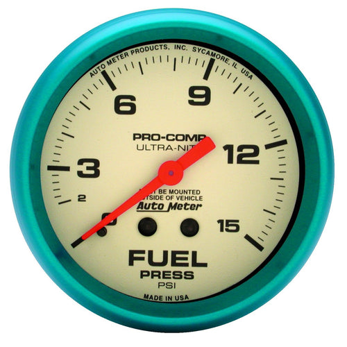 Auto Meter Ultra-Nite 4511 Fuel Pressure Gauge, 2-5/8" (66.7mm)