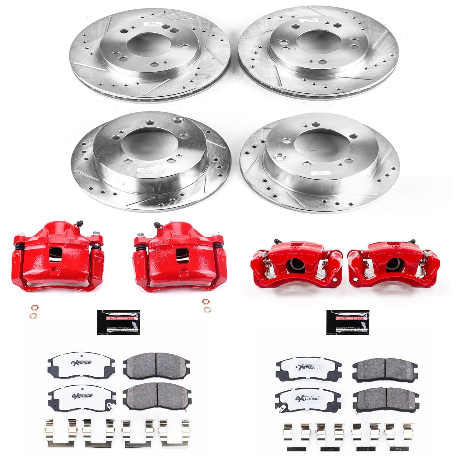 Power Stop Z26 KC683-26 Front & Rear Street Warrior Brake Kit Chrysler Dodge Eagle Mitsubishi For Chrysler Sebring, Dodge Avenger, Eagle Talon, Mitsubishi Eclipse [Model Specific]