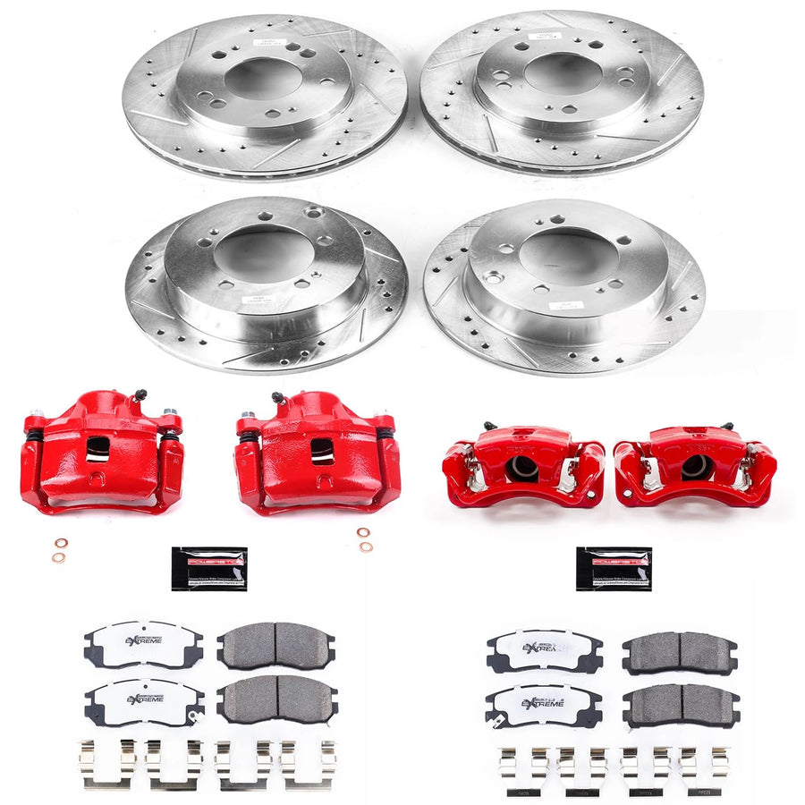 Power Stop Z26 KC683-26 Front & Rear Street Warrior Brake Kit Chrysler Dodge Eagle Mitsubishi For Chrysler Sebring, Dodge Avenger, Eagle Talon, Mitsubishi Eclipse [Model Specific]