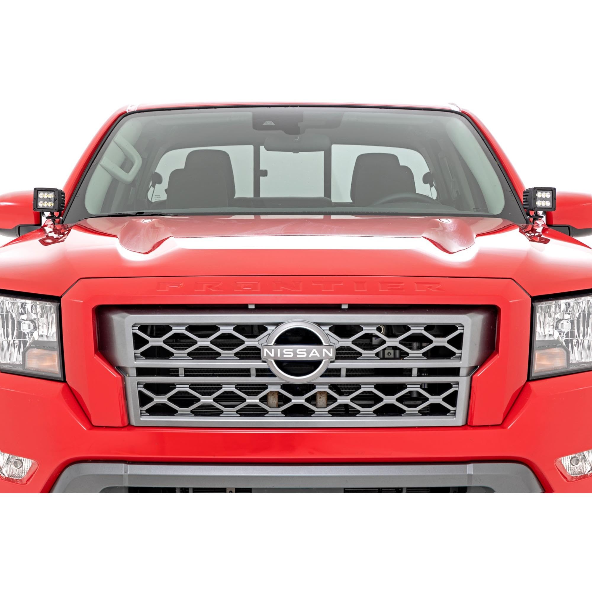 3" Rough Country LED Ditch Light Kit for Nissan Frontier (2022-2025) with Osram Wide Angle Series LED