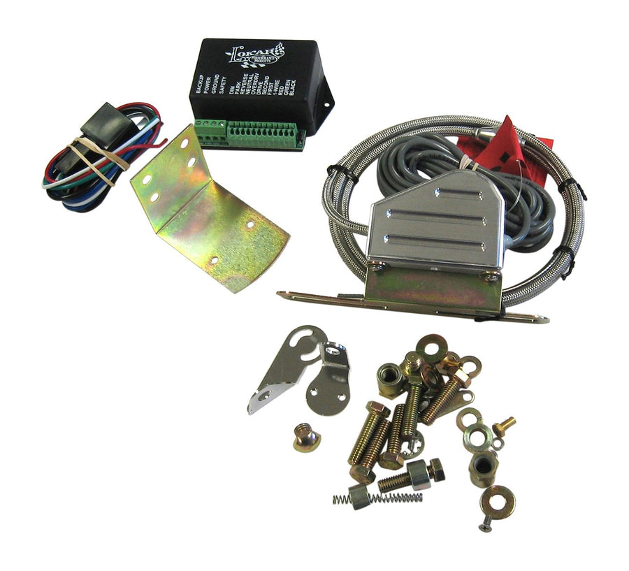 Black XCINB-1748 Lokar Cable Operated Vertical Round LED Boot Indicator Kit for GM 350/400 Transmission