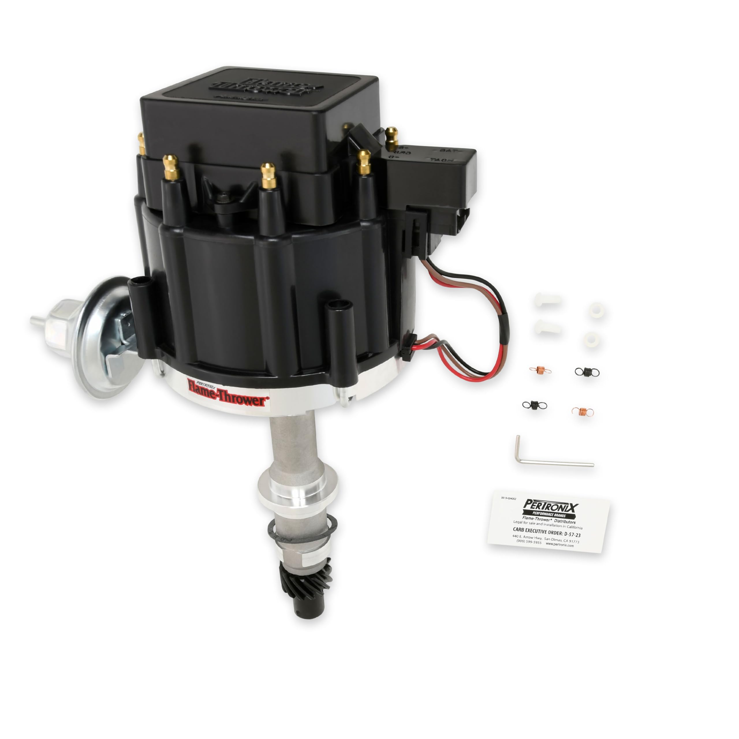 Flame-Thrower Black Cap Distributor HEI for Pontiac Small Block/Big Block PerTronix D1200