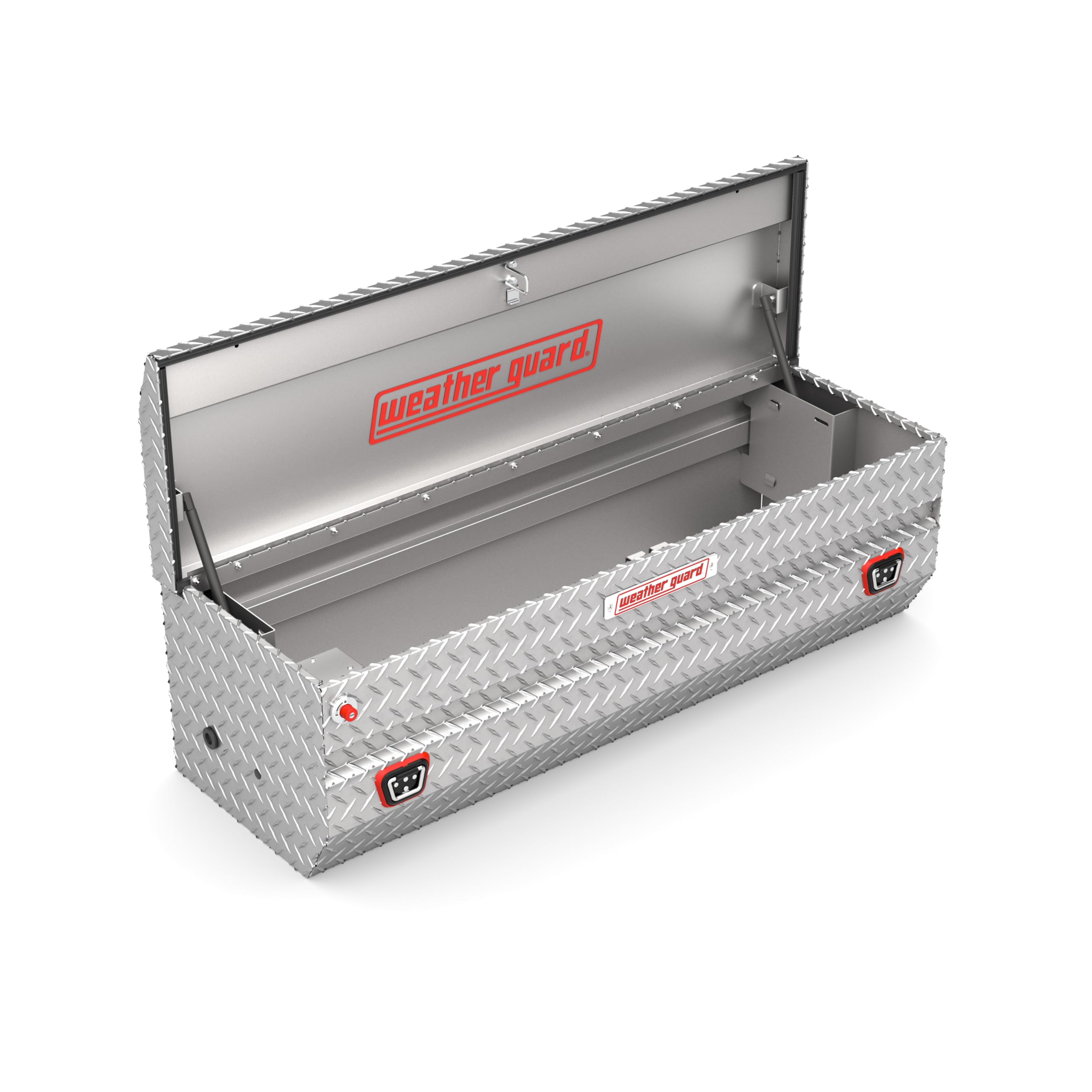 Aluminum All-Purpose Truck Tool Chest WEATHER GUARD 634-0-04, Fits Full Size Trucks, 10.0 cu ft Storage Capacity (Clear)