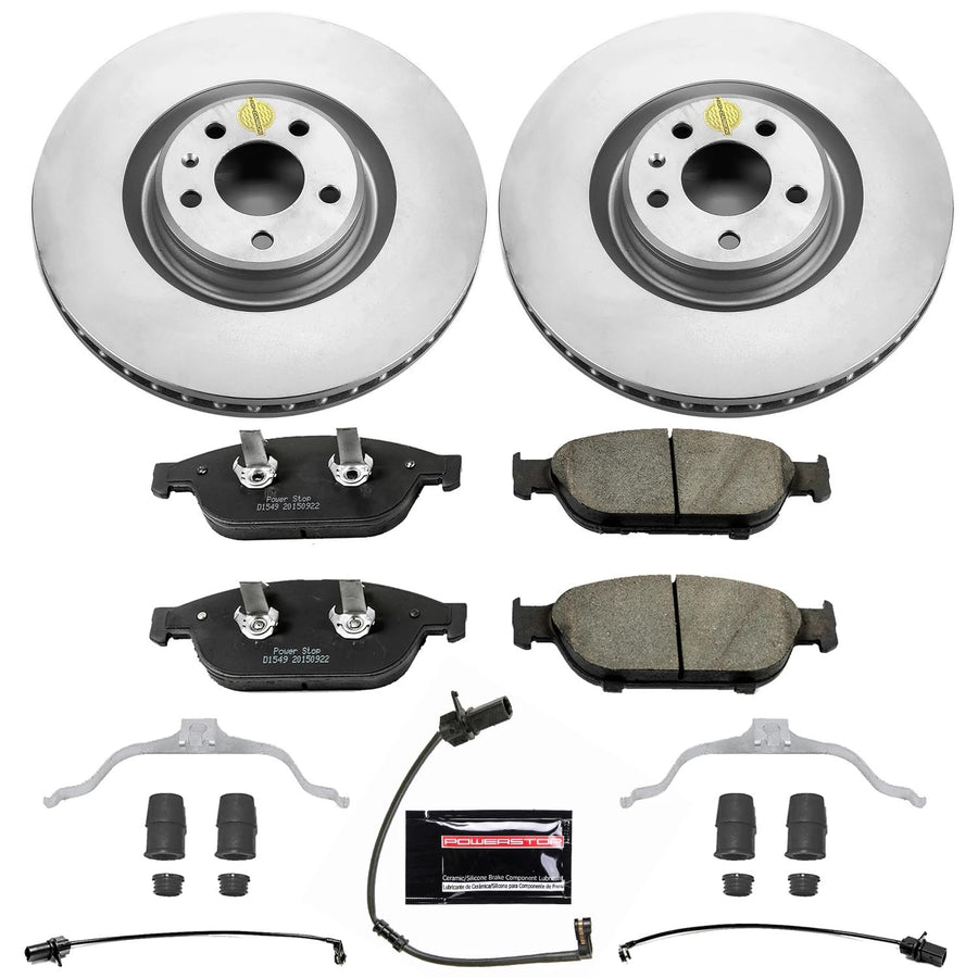 Power Stop Z23 Evolution Sport Geomet® Coated Brake Kit and Sensor Wire Front 1