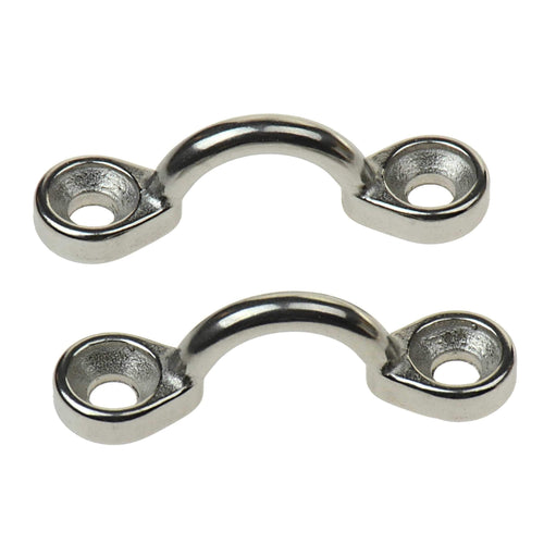 T-H Marine Eye Straps Stainless Steel - Boat and Kayak Tie Down Pad Eye Kit - 2 Pieces
