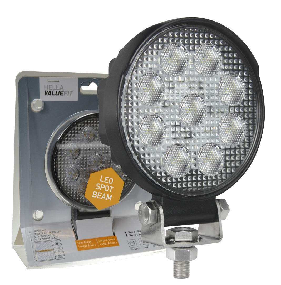 5 Round HELLAVALUEFIT 1.0 LED Close Range Worklight, Black