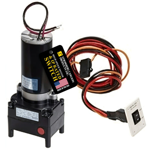 Stromberg Carlson RV Landing Gear Motor and Switch LG-242728 – Compatible with Lippert LG Kit, Venture, Pac-Rim, 5th Wheel Jacks, Landing Gear Kit – High-Speed, 5000 LB, 150 RPM – Black