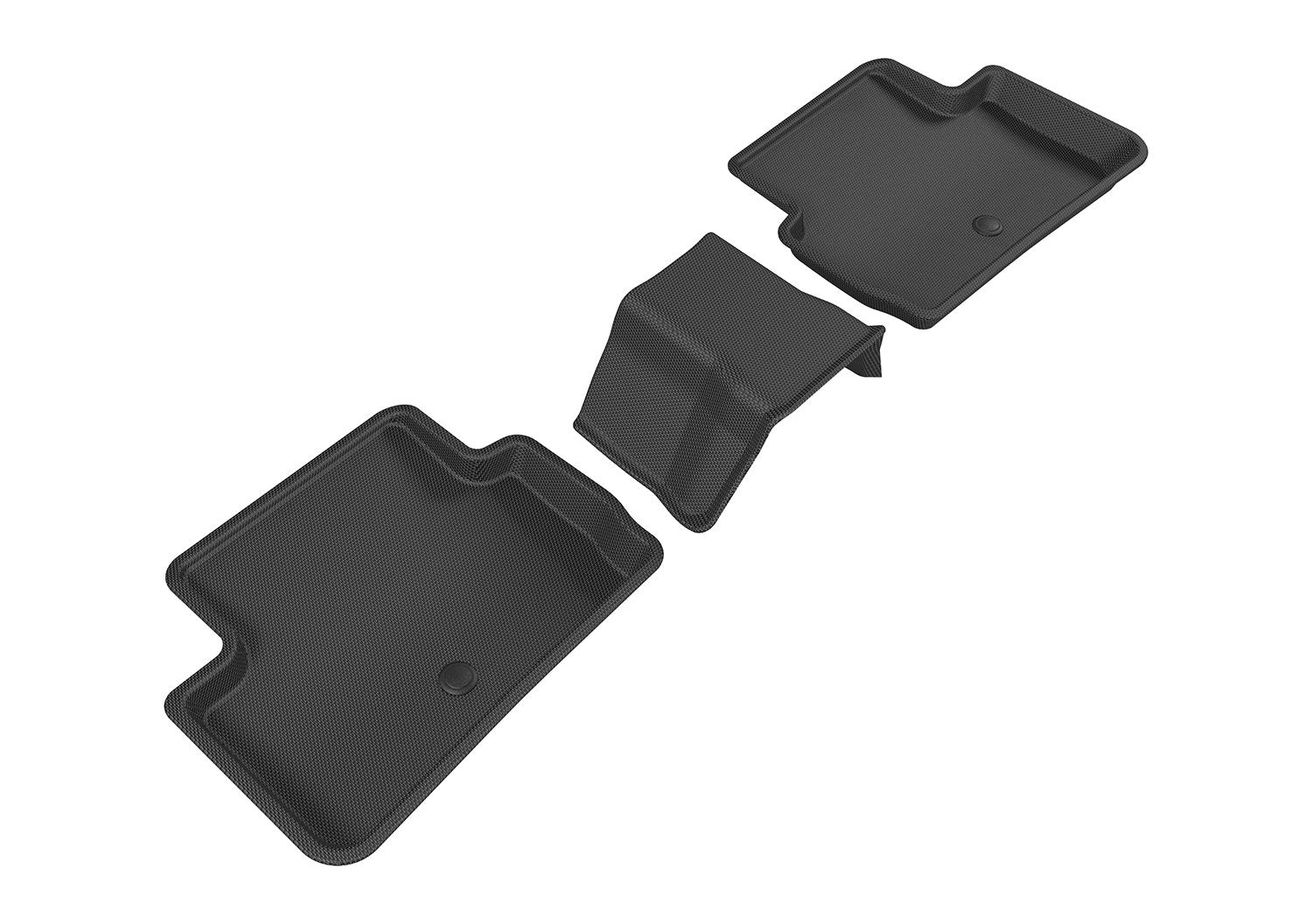 3D MAXpider Custom Fit Second Row All-Weather Floor Mat for Select Infiniti QX30 Models - Kagu Rubber (Black)