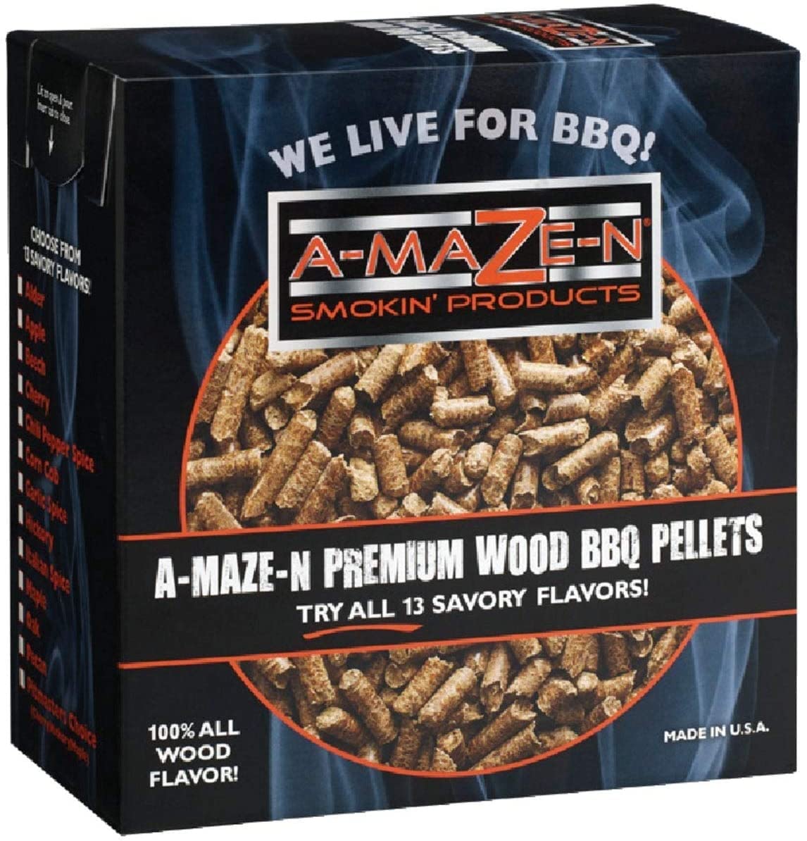 A-MAZE-N 100% Premium Wood BBQ Smoker Pellets, Apple, AMNP2-SPL-0002, 2 Pounds