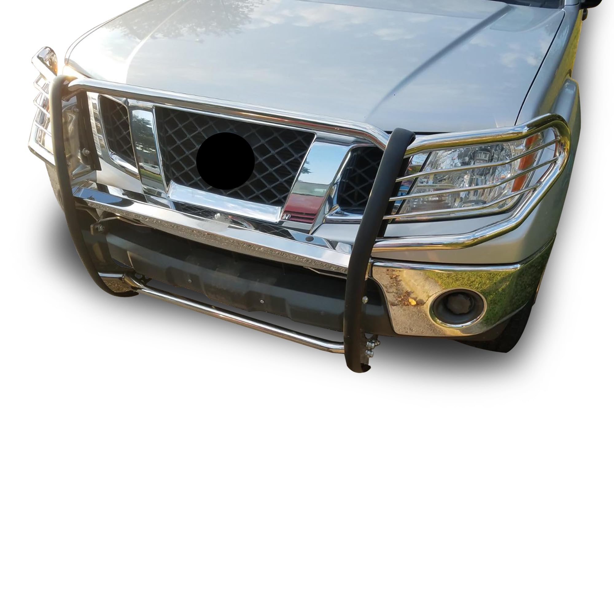 Bumper Guard Black Horse Grille brush Modular Stainless Steel Compatible with 2005-2021 Nissan Frontier|2005-2007 Nissan Pathfinder-17A110200MSS
