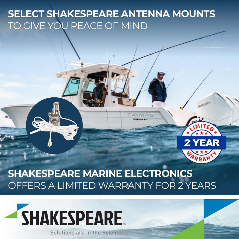 Antenna Mount Shakespeare QC Rail SS W/Cable
