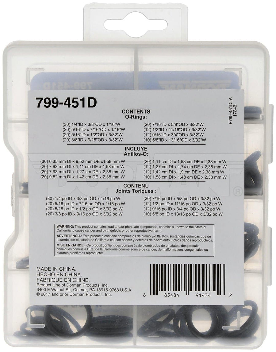 144 Pieces Pro Pack Standard O-Rings