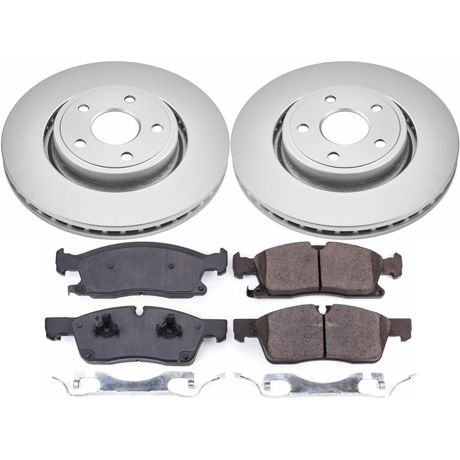 Power Stop Front CRK7133 Z17 Evolution Geomet Coated Brake Kit For Dodge Durango 2021-2023, Jeep Grand Cherokee 2016-2021, Jeep Grand Cherokee WK 2022 [Model Specific]