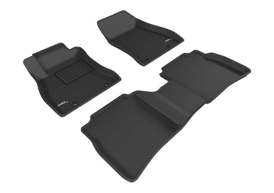 Kagu Floor Mat (Black) 3D MAXpider Compatible with Nissan Sentra 2013-2019 - Full Set