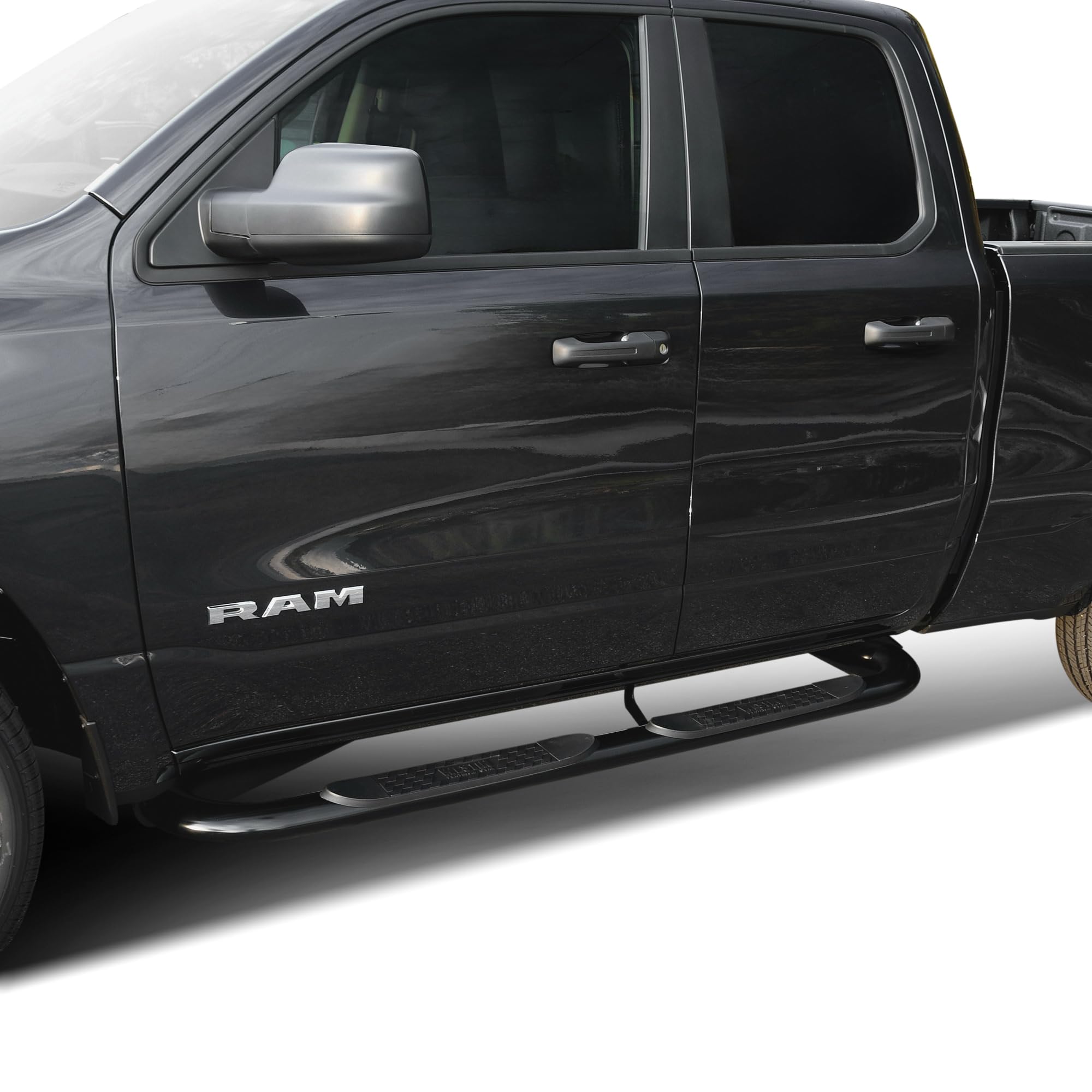 Platinum 4 Oval Nerf Step Bars Westin 21-4085 fits 2019-2023 Ram 1500 Crew Cab (Excl. Ram 1500 Classic) Black 1 Pair